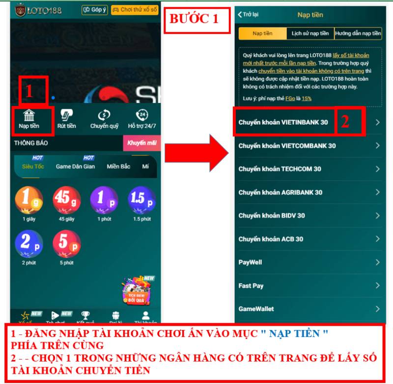 Liên kết tài khoản ngân hàng